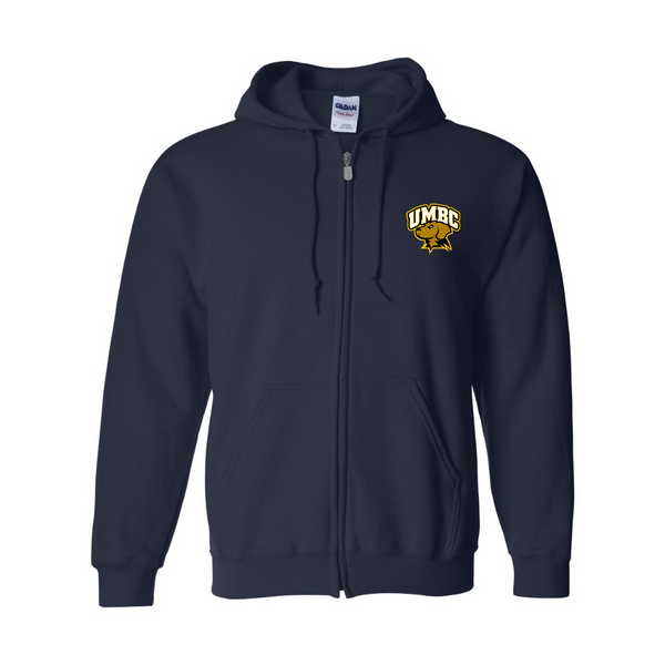 Men's UMBC Retrievers JERZEES NuBlend Full-Zip Hooded Sweatshirt