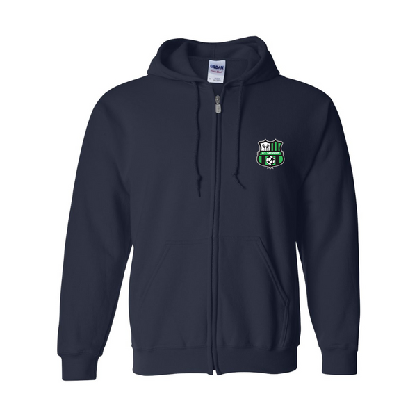 Men's U.S. Sassuolo Soccer JERZEES NuBlend Full-Zip Hooded Sweatshirt