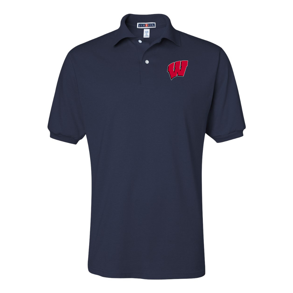 Men's  Wisconsin Badgers JERZEES  SpotShield polo
