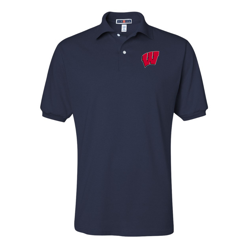 Men's  Wisconsin Badgers JERZEES  SpotShield polo