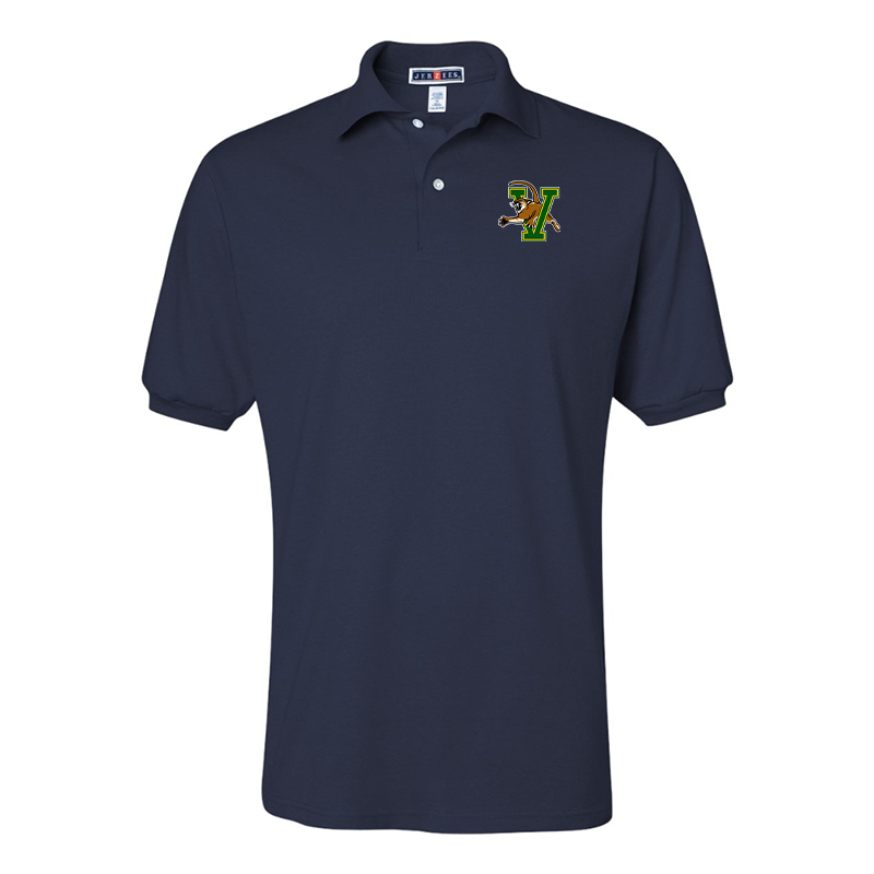 Men's Vermont Catamounts JERZEES  SpotShield polo