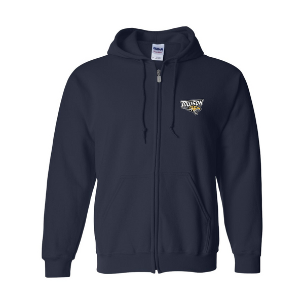 Men's Towson Tigers JERZEES NuBlend Full-Zip Hooded Sweatshirt