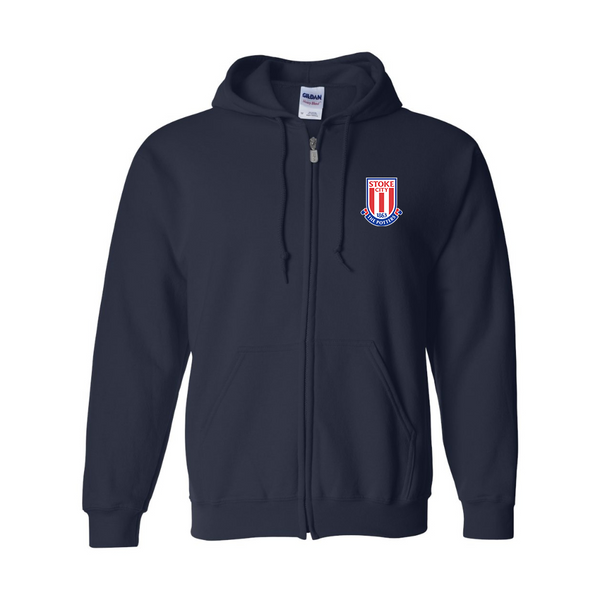 Men's Stoke City Soccer  JERZEES NuBlend Full-Zip Hooded Sweatshirt