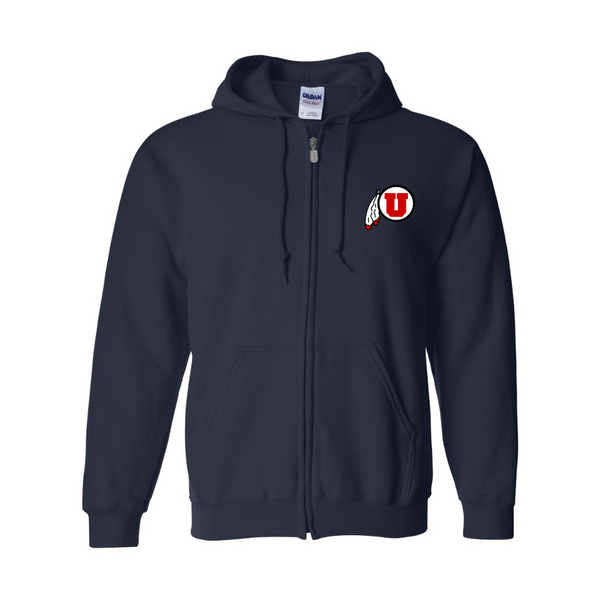 Men's Utah Utes JERZEES NuBlend Full-Zip Hooded Sweatshirt