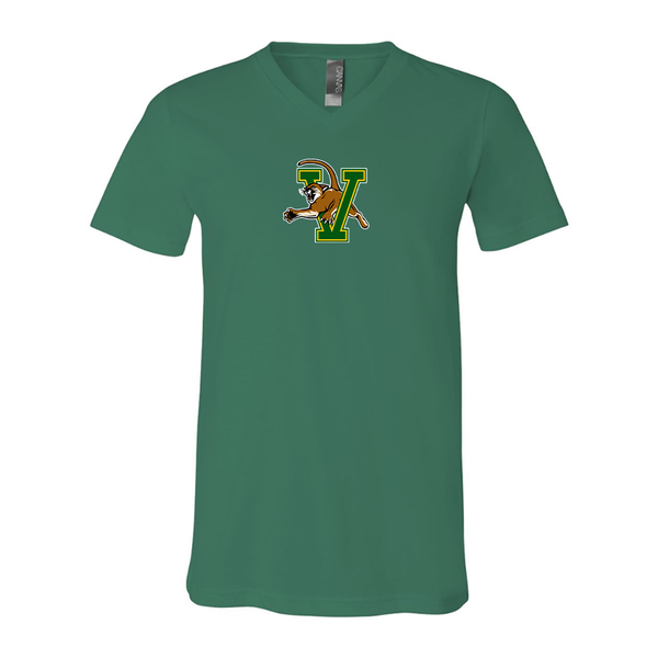 Vermont Catamounts BELLA  CANVAS - Jersey V-Neck T-Shirt