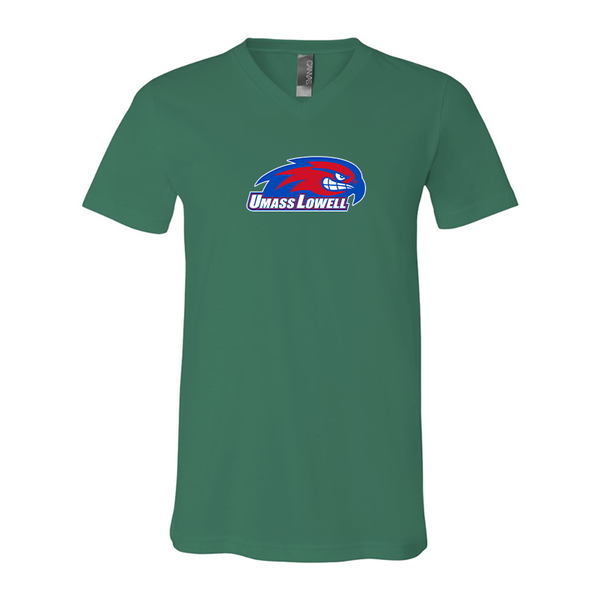 UMass Lowell River Hawks BELLA  CANVAS - Jersey V-Neck T-Shirt
