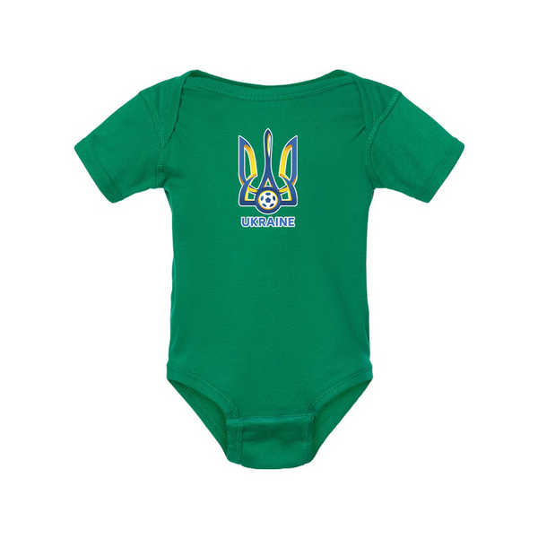 Ukraine National Football Soccer Team Rabbit Skins Infant Baby Rib Bodysuit