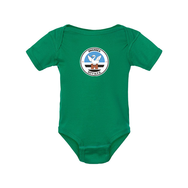 Swansea City Soccer  Rabbit Skins Infant Baby Rib Bodysuit