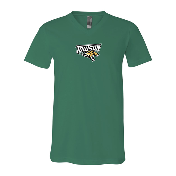 Towson Tigers BELLA  CANVAS - Jersey V-Neck T-Shirt