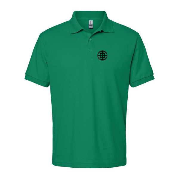 Men's  Internet Globe Dry Blend Jersey Polo