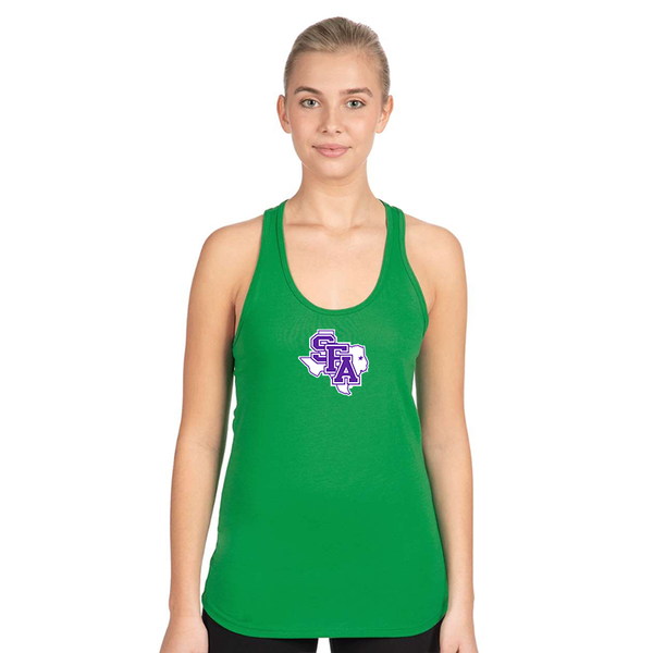Women's Stephen F. Austin Lumberjacks  Next Level Ideal Racerback Tank