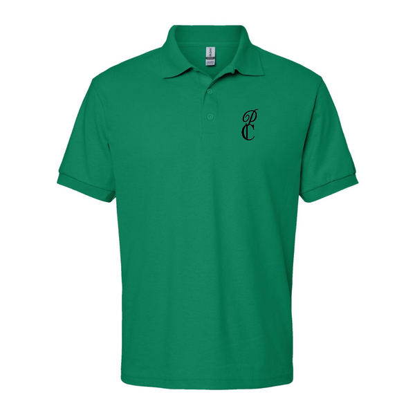 Men's P & C Black   Dry Blend Jersey Polo