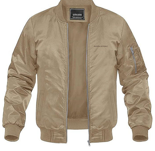 Men's Banana Republic Lightweight Bomber Jacket Windbreaker Softshell Varsity Jacket Coat
