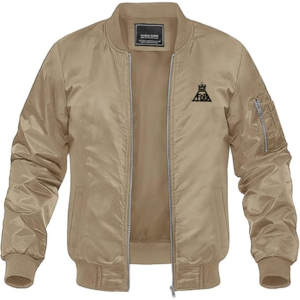 Men's Fall Out Boy Lightweight Bomber Jacket Windbreaker Softshell Varsity Jacket Coat