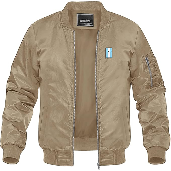Men's De Tomaso Logo Lightweight Bomber Jacket Windbreaker Softshell Varsity Jacket Coat