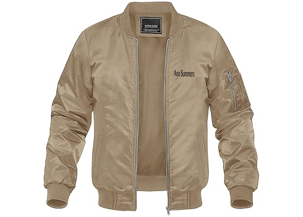 Men's Ann Summers Lightweight Bomber Jacket Windbreaker Softshell Varsity Jacket Coat