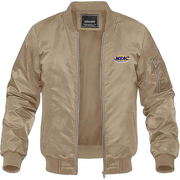 Men's Mid Eastern Athletic Conference Lightweight Bomber Jacket Windbreaker Softshell Varsity Jacket Coat
