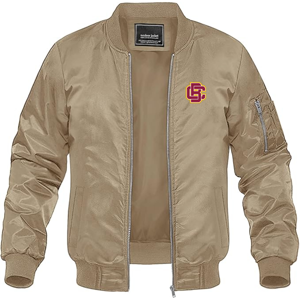 Men's  Bethune Cookman Wildcats Lightweight Bomber Jacket Windbreaker Softshell Varsity Jacket Coat