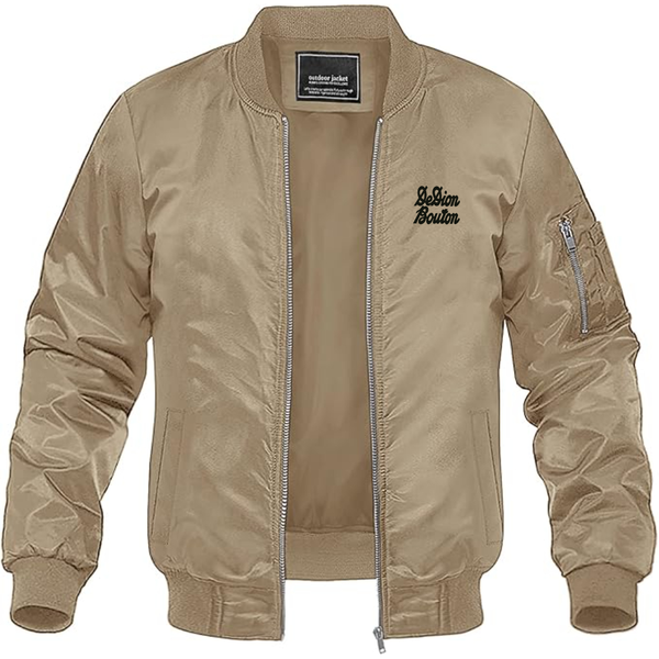 Men's De Dion Bouton Logo Lightweight Bomber Jacket Windbreaker Softshell Varsity Jacket Coat