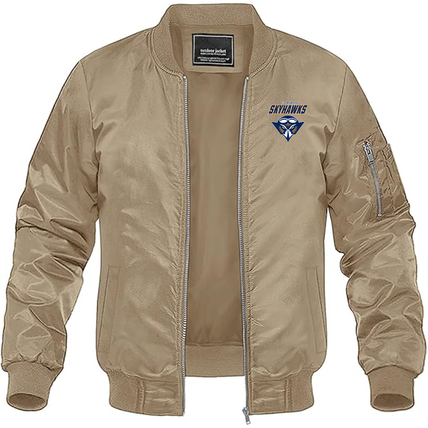 Men's Tennessee Martin Skyhawks Lightweight Bomber Jacket Windbreaker Softshell Varsity Jacket Coat
