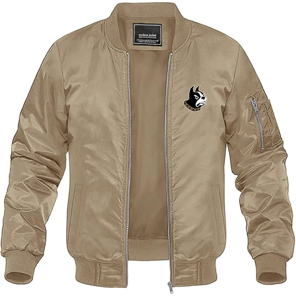 Men's  Woffrd Terriers Lightweight Bomber Jacket Windbreaker Softshell Varsity Jacket Coat