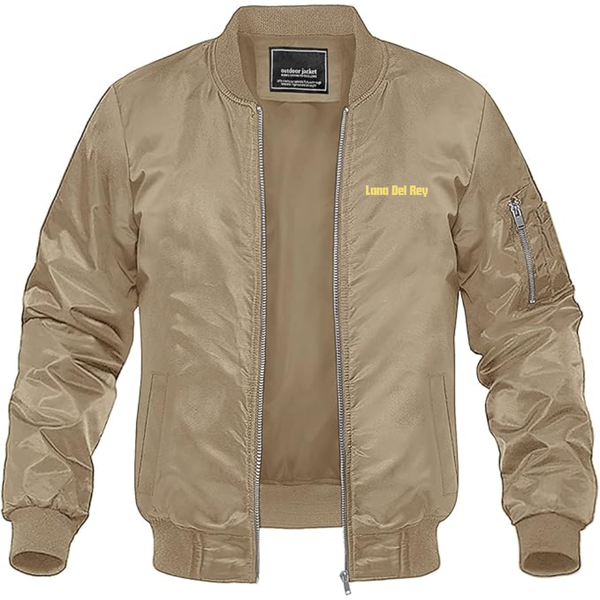 Men's Lana Del Rey  Logo Lightweight Bomber Jacket Windbreaker Softshell Varsity Jacket Coat