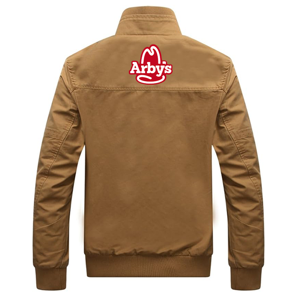 Men's  Arbys Dwar Casual Washed Cotton Military Outdoor Jackets with Shoulder Straps