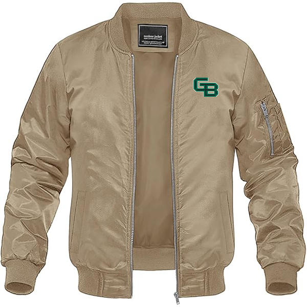 Men's  Wisconsin Green Bay Phoenix Lightweight Bomber Jacket Windbreaker Softshell Varsity Jacket Coat