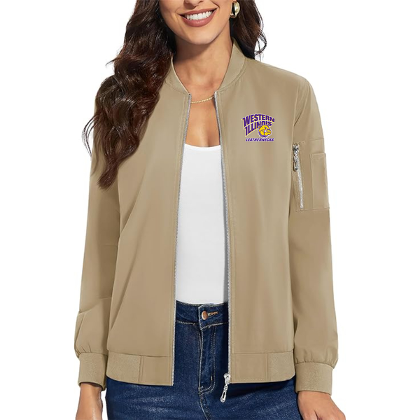 Women's Western Illinois Leathernecks Premium Bomber Jacket Outerwear