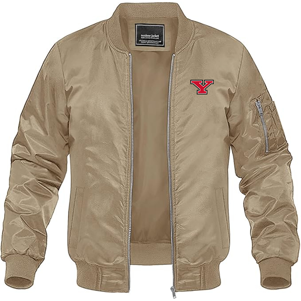 Men's  Youngstown State Penguins  Lightweight Bomber Jacket Windbreaker Softshell Varsity Jacket Coat