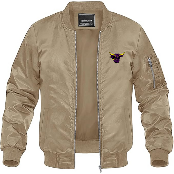 Men's  Minnesota State Mavericks Logo Lightweight Bomber Jacket Windbreaker Softshell Varsity Jacket Coat