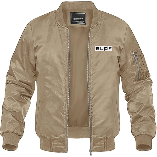 Men's  BLØF Lightweight Bomber Jacket Windbreaker Softshell Varsity Jacket Coat