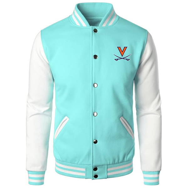 Men's  Virginia Cavaliers Varsity Baseball Jacket Cotton Blend Letterman Jackets