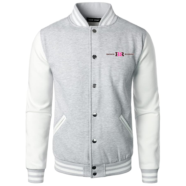 Men's  Baskin-Rоbbins Varsity Baseball Jacket Cotton Blend Letterman Jackets