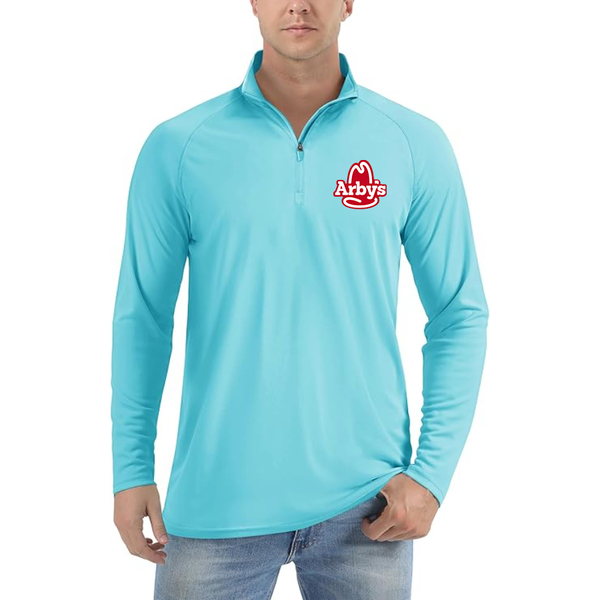 Men's  Arbys Lightweight Quarter-Zip Athletic Shirt Long Sleeve