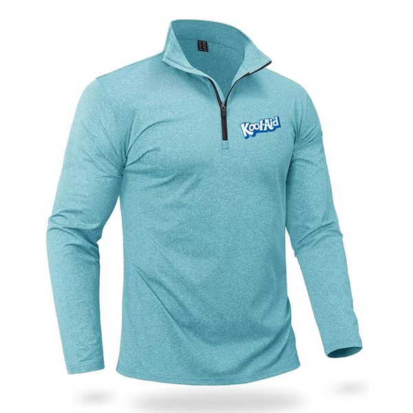 Men's Kool_aid_brand Boladeci Men_s Quarter Zip Pullover Premium Fleece Lined Heather Long Sleeve Golf Shirts Midweight 1_4 Half Zip Sweatshirts