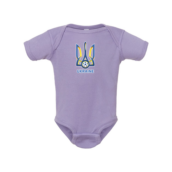 Ukraine National Football Soccer Team Rabbit Skins Infant Baby Rib Bodysuit