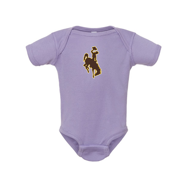 Wyoming Cowboys  Rabbit Skins Infant Baby Rib Bodysuit