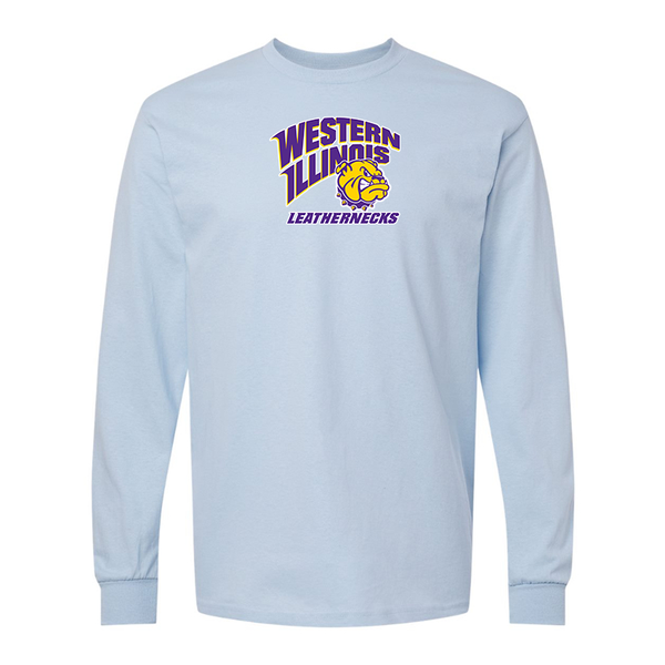Men's Western Illinois Leathernecks Gildan Heavy Cotton Long Sleeve T-Shirt
