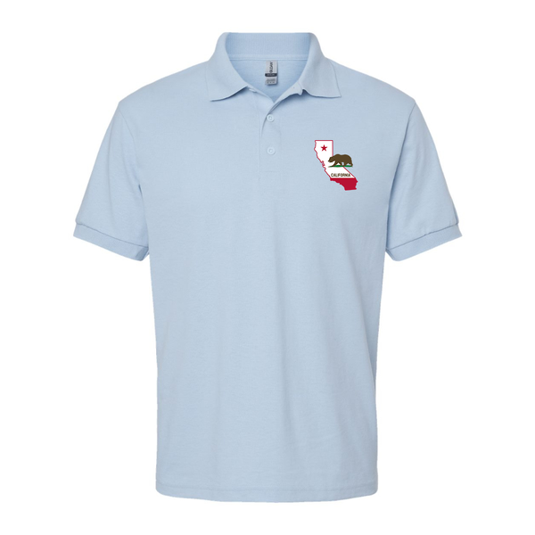 Men's California Bear Map Dry Blend Jersey Polo