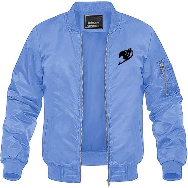Men's  Fairy Tail  Lightweight Bomber Jacket Windbreaker Softshell Varsity Jacket Coat