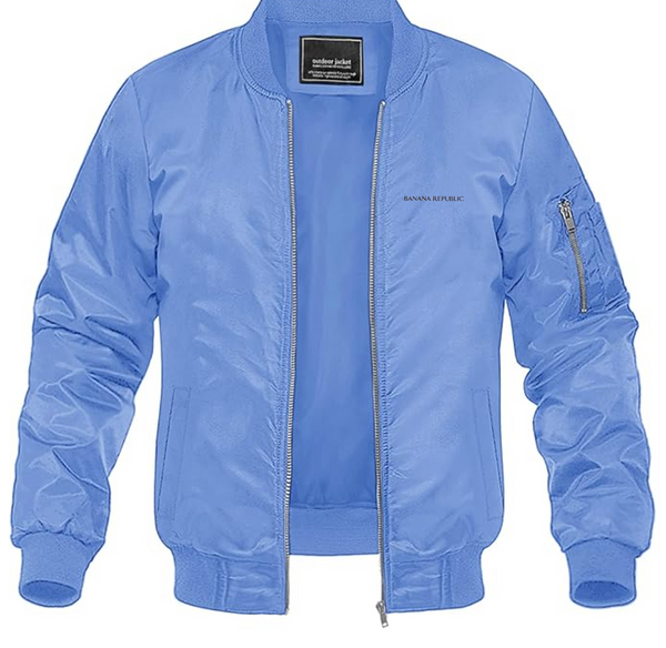 Men's Banana Republic Lightweight Bomber Jacket Windbreaker Softshell Varsity Jacket Coat