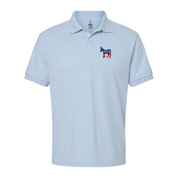 Men's Democrat Election Symbol Dry Blend Jersey Polo