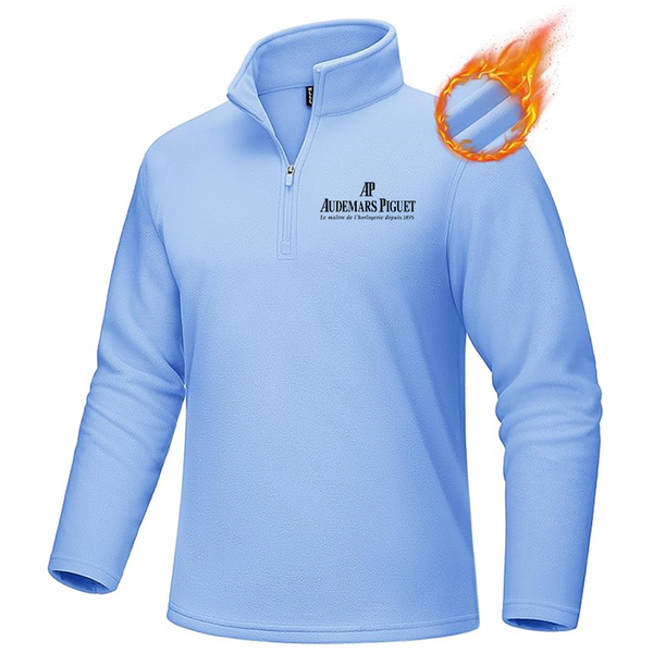 Men's Audemars-Piguet MAGCOMSEN Men_s Quarter-Zip Pullover Polar Fleece Sweatshirt Stand Collar Long Sleeve Shirt for Men Thermal Winter Fall