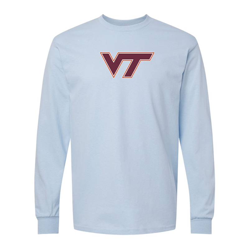 Men's Virginia Tech Hokies  Gildan Heavy Cotton Long Sleeve T-Shirt