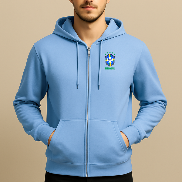 Men's Brasil National Soccer Team Zipper Hoodie
