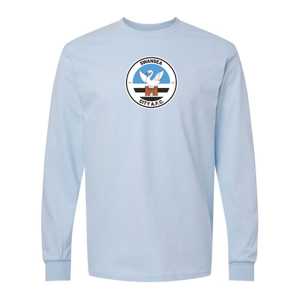 Men's Swansea City Soccer Gildan Heavy Cotton Long Sleeve T-Shirt