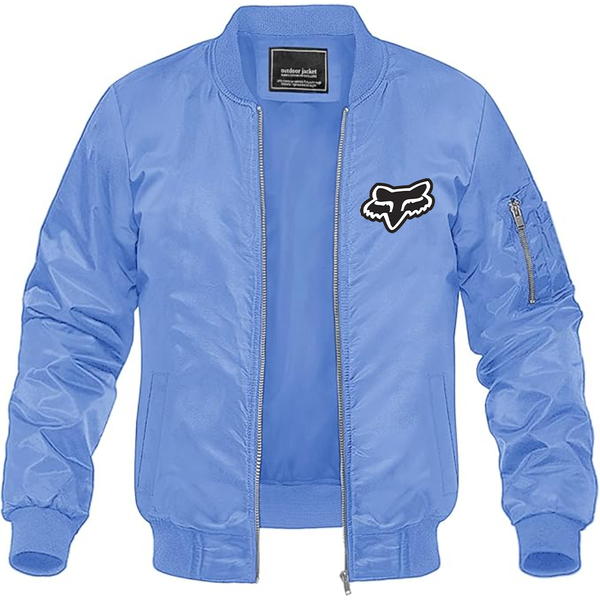 Men's  fox racing  Lightweight Bomber Jacket Windbreaker Softshell Varsity Jacket Coat