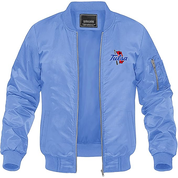 Men's Tulsa Golden Hurricane Lightweight Bomber Jacket Windbreaker Softshell Varsity Jacket Coat