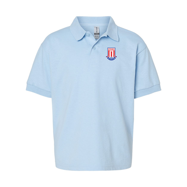 Youth Stoke City Soccer  Gildan Dry Blend Jersey Polo